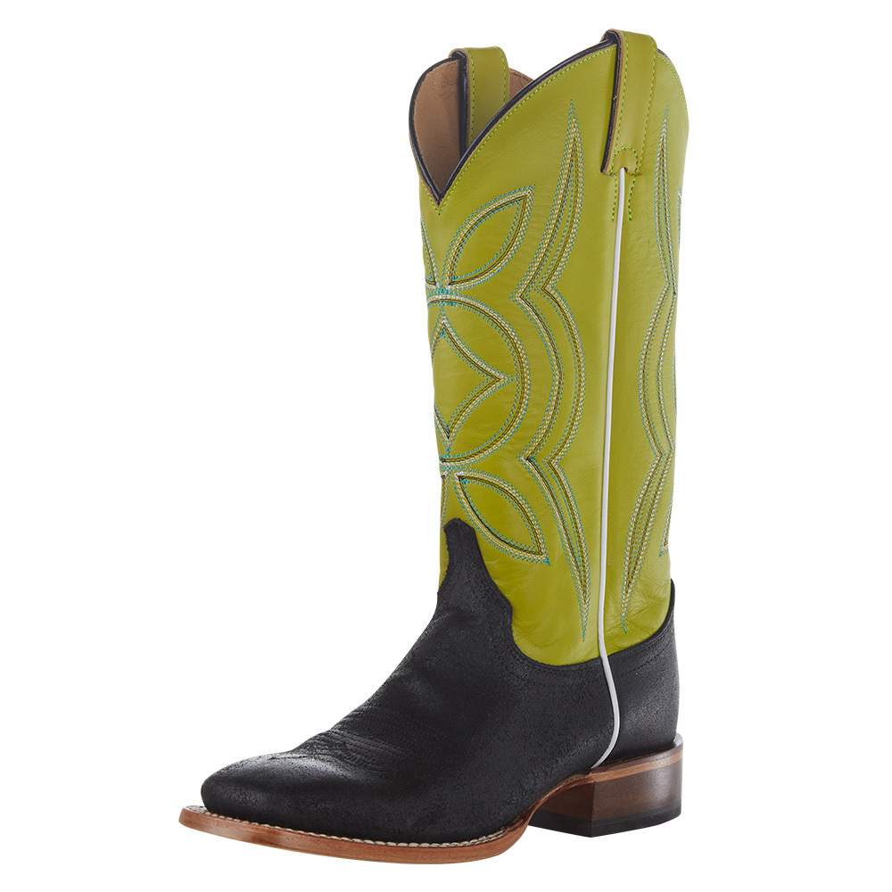 Justin Boot Company Women's Minick Dusk Black 13` Green Top Boot