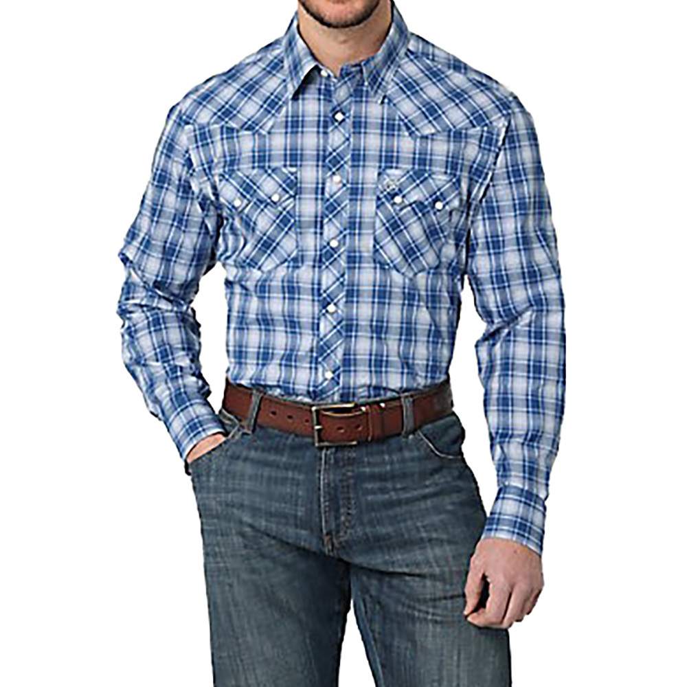 Wrangler Retro Teal Diamond Pearl Snap Shirt