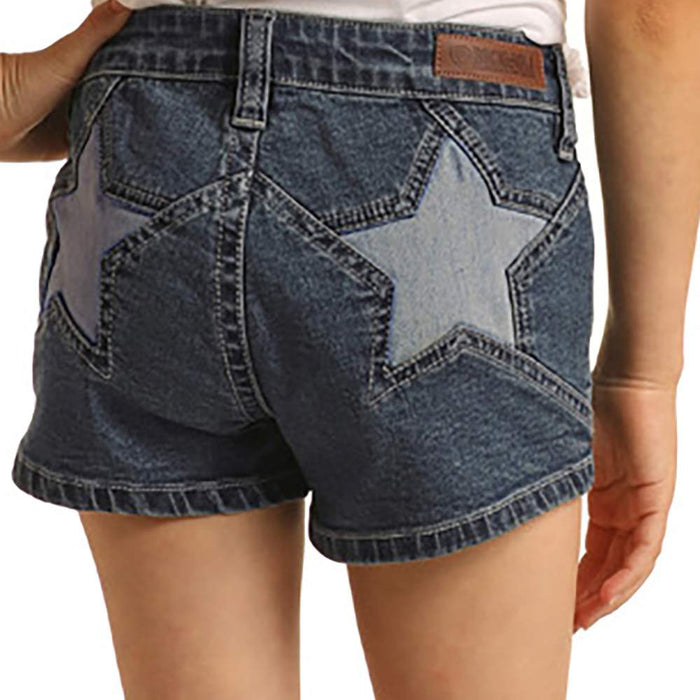Girls Denim Star Shorts