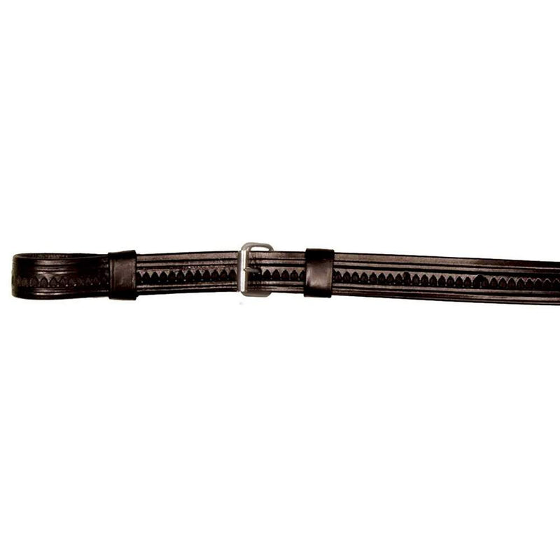 Walnut 1 1/2" Shell Tooled Flank Cinch