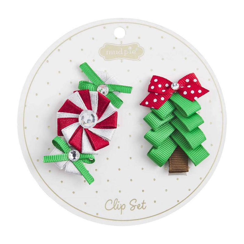 Mud Pie Christmas Hair Clips