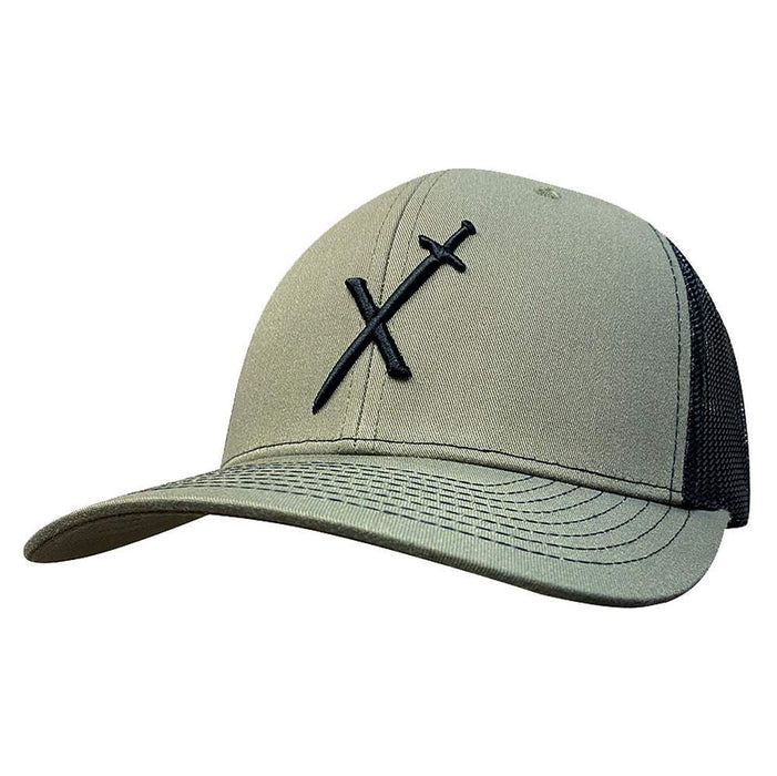 Fast Back Olive Green/Black Embroidered Cap