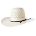 Ivory Double Diamond Open Crown 4 1/2" Brim Straw Cowboy Hat