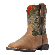 Kids Distressed Brown Alfalfa Firecatcher Cowboy Boot