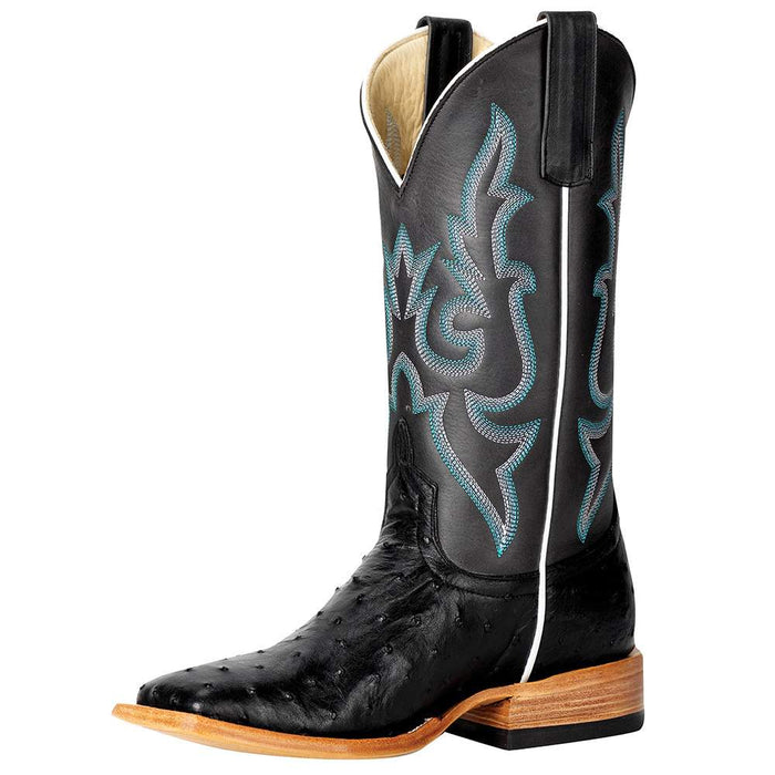 Women`s MB TH Black Full Quill 12` Sangria Square Toe Boot