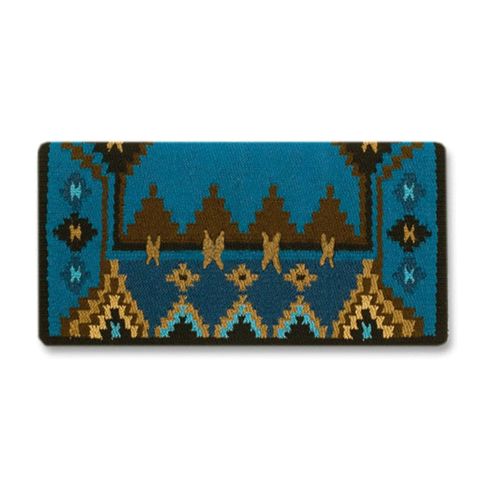 1465-4 Enchanted Pines Turquoise Wool Saddle Blanket