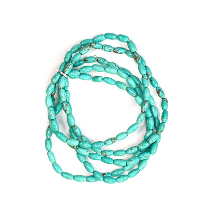 & 5 Str Green Turquoise Dainty Beaded Bracelet