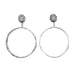 West And Company Large Burnished Silver Hoop Earring