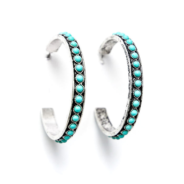 Turquoise Hoop Earring
