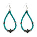 Faux Turquoise and Navajo Pearl Teardrop Earrings