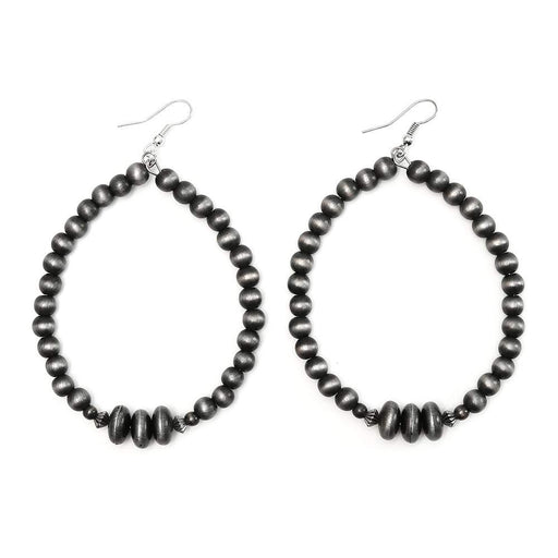 J Faux Navajo Pearls Dangle Hoop Earrings