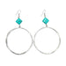 & Large Hammered Hoop Earrings