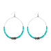 & Large Turquoise Beaded Hoop