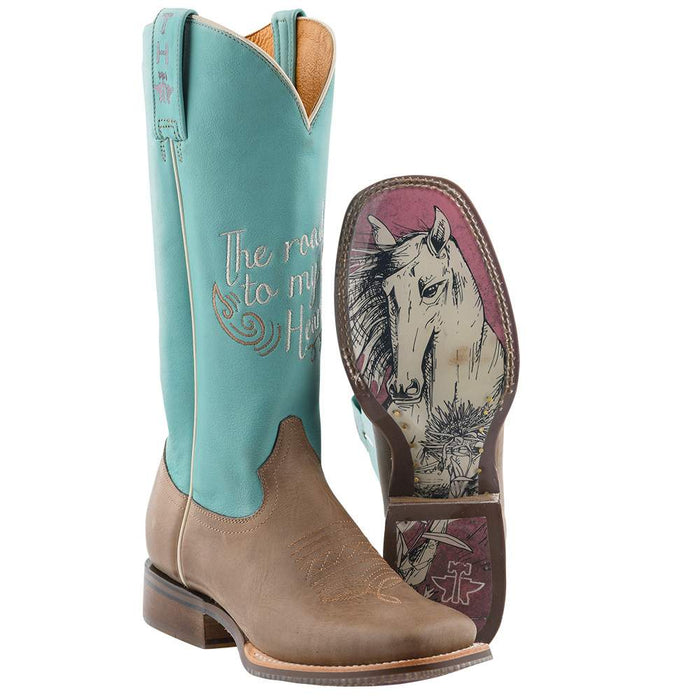 Women's A Cowgirls Motto 13 Turquoise Boot