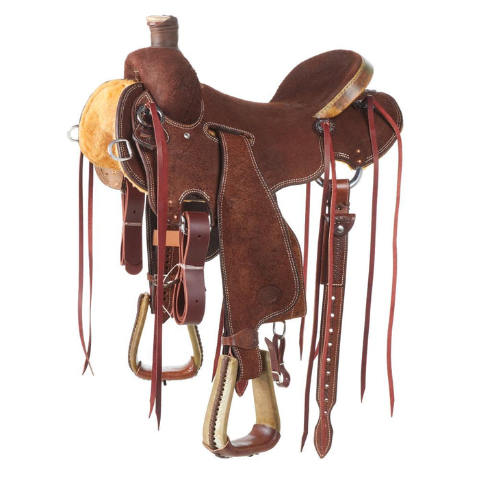 Selle Western en cuir naturel Down Roper Ranch avec siège Selle Western en cuir naturel Down Roper Ranch avec siège
