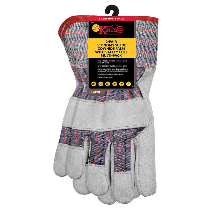 Cowhide Palm 2-Pack Gloves