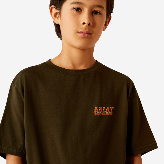 Ariat Boys Olive Possum Short Sleeve T-Shirt