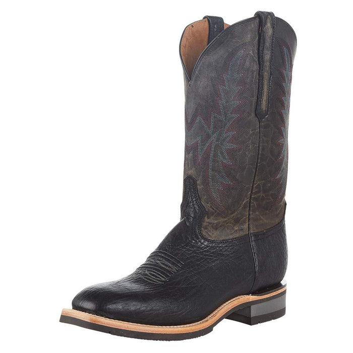 Men`s Lucchese Rudy Black Anthracite Grey 13in Top Square Toe Boot