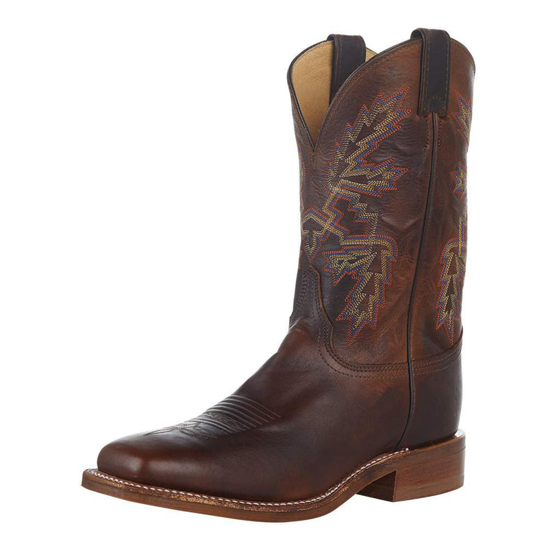 Jusitn Mens Bender Dark Brown Cowhide 11in Square Toe Boot