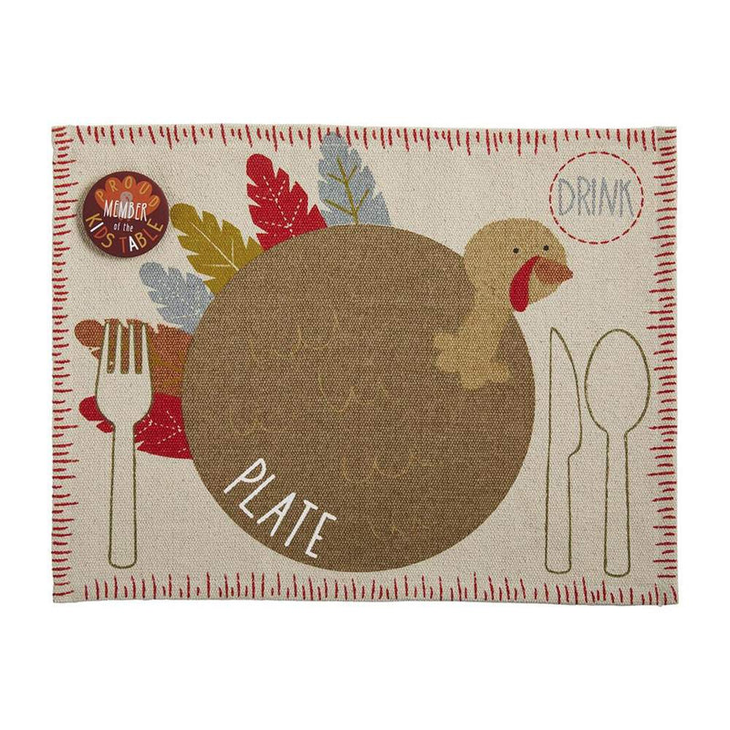 Kids Table Placemat with Button