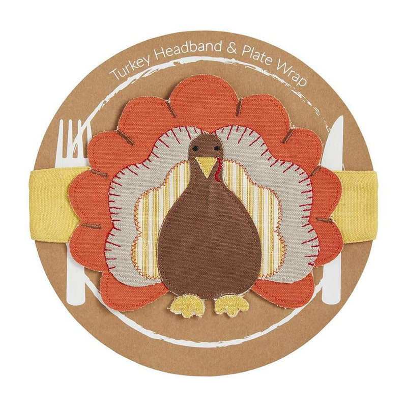 Mud Pie Orange Turkey Headband/Plate Wrap