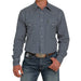 Cinch Men's Blue and White Printed Button-Down Western Shirt