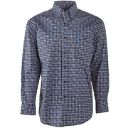 Men's George Strait Blue Printed Button-Down Western Shirt