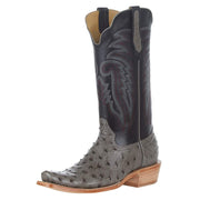 Men`s Serpentine Bruciato FQ Ostrich 13" Black Sinatra Cowhide