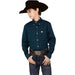 Boy's Match Dad Solid Button Down Western Shirt