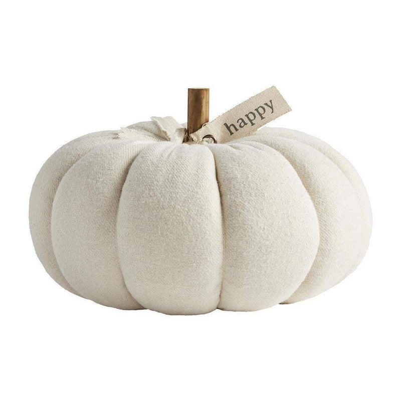 Large Cream Pumpkin Sitter
