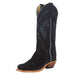 Women's Black Deertan Roughout 13 in. Deertan Top Cowgirl Boot