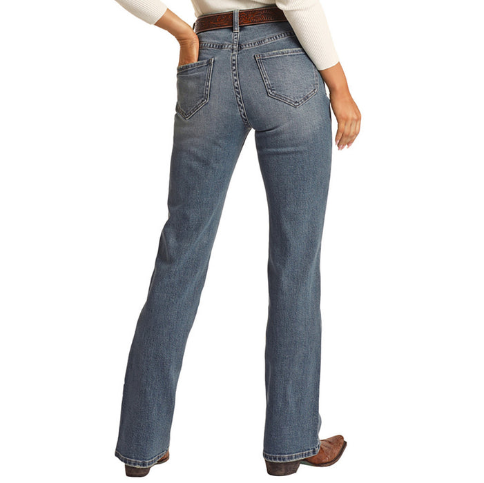 Women's N High Rise Scalloped Bootcut Jeans