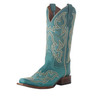 Women`s Turquoise Embroidered 12" Boot