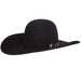 AHC 10X Black 5" Brim Round Oval Felt Cowboy Hat