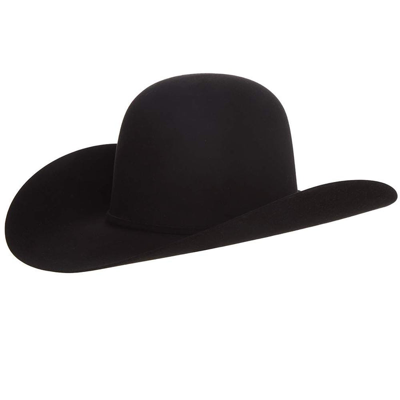 AHC 100X Black Self Band 4 1/4" Brim Open Crown Felt Cowboy Hat