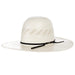 American Hats AHC 7900 Fancy Vent Ivory 4 1/4in. Brim Round Oval Open Crown Cowboy Hat