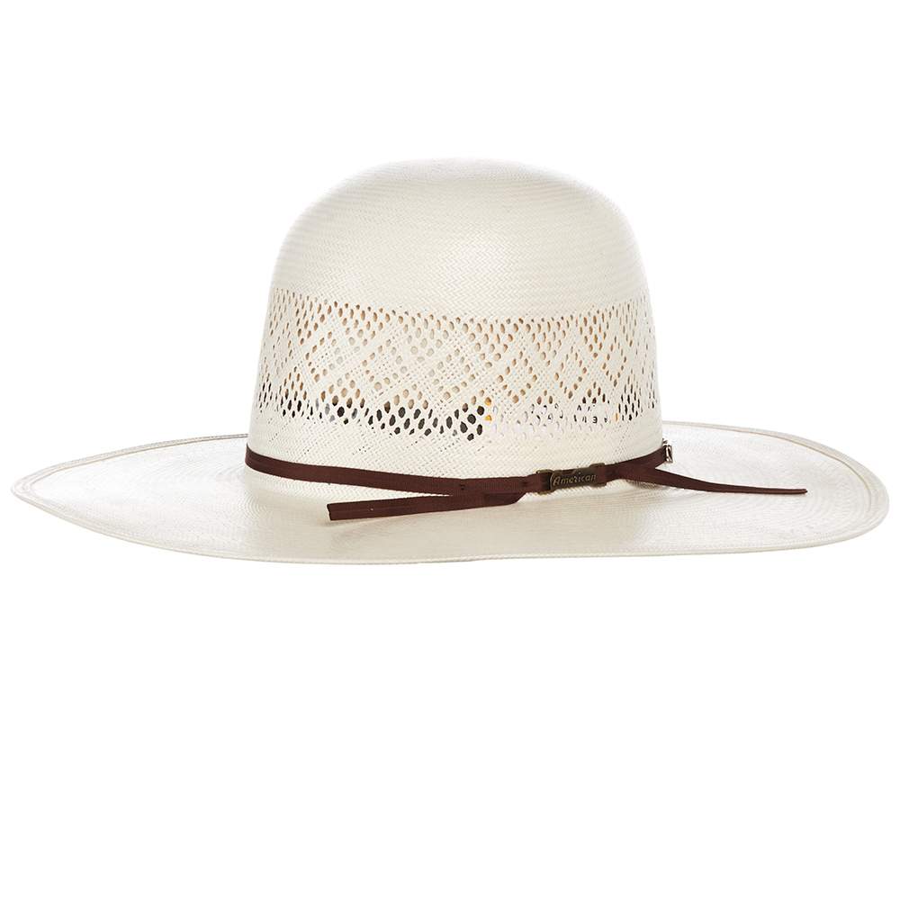 American Hats AHC 8300 Fancy Vent Ivory Brim Round Oval Open