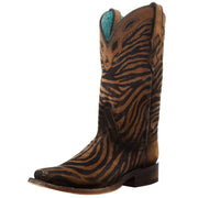 Women`s Black & Brown Zebra Print 11" Boot