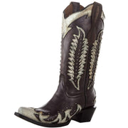 Women`s Black Bone Overlay 13" Boot