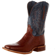 Men`s Brandy Smooth Ostrich 11" Navy Goat Top Boot