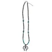& Long Beaded Neckalce with Naja Charm
