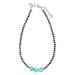 & Faux Navajo Pearl Necklace with Turquoise Bead Accent