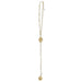 & Gold Lariat Style Necklace with Concho