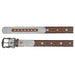 Girl's Catchfly Brown Embossed Belt with Silver Underlay