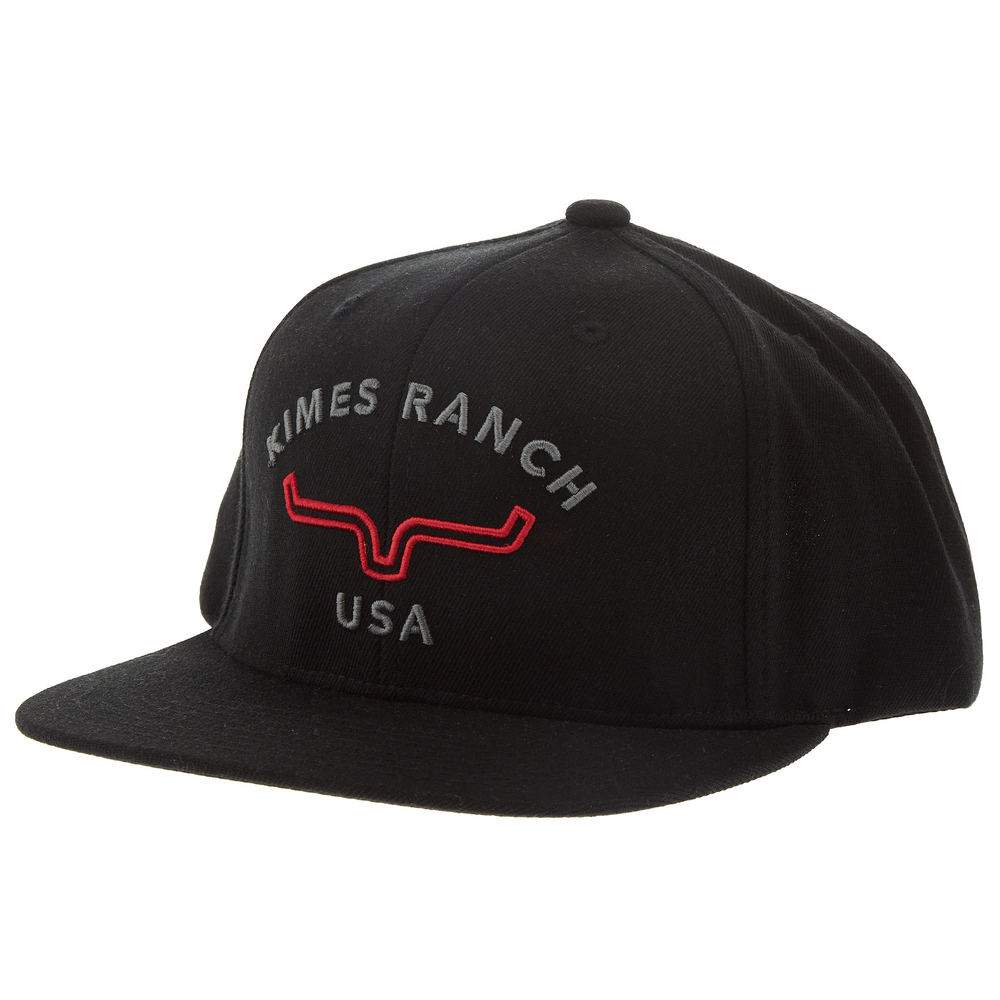 Kimes Ranch Apparel Arched Black Cap — NRS