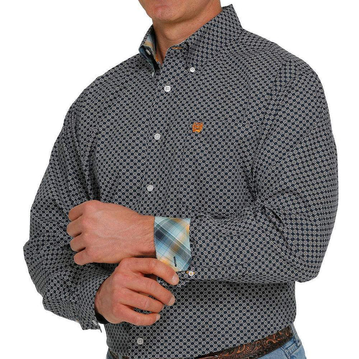 Cinch Men's Floral Print Long Sleeve Button Down
