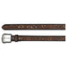 Men's JP West Tooled Belt with Black Accents