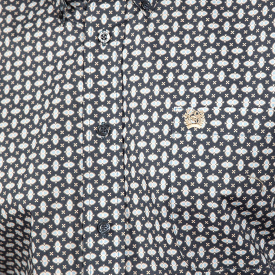 Cinch Men's Blue Print Button Down Shirt