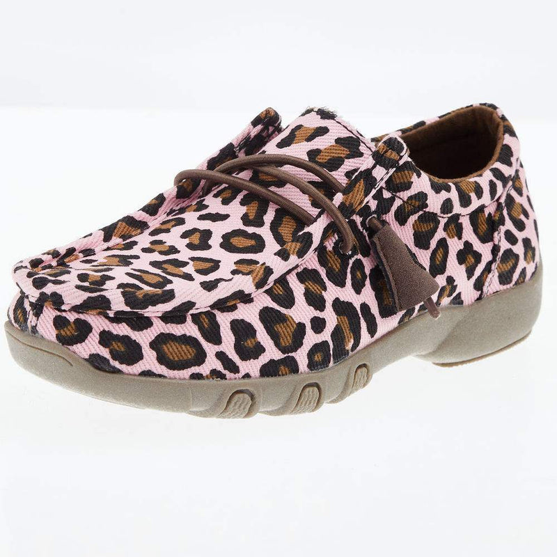 Roper Footwear Kids Chillin Pink Leopard Casual Shoe