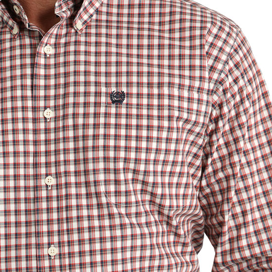 Cinch Men's Cream Plaid Button Down Shirt